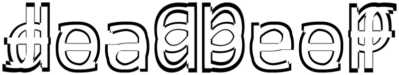 Ambigram for deadbeef in Consola